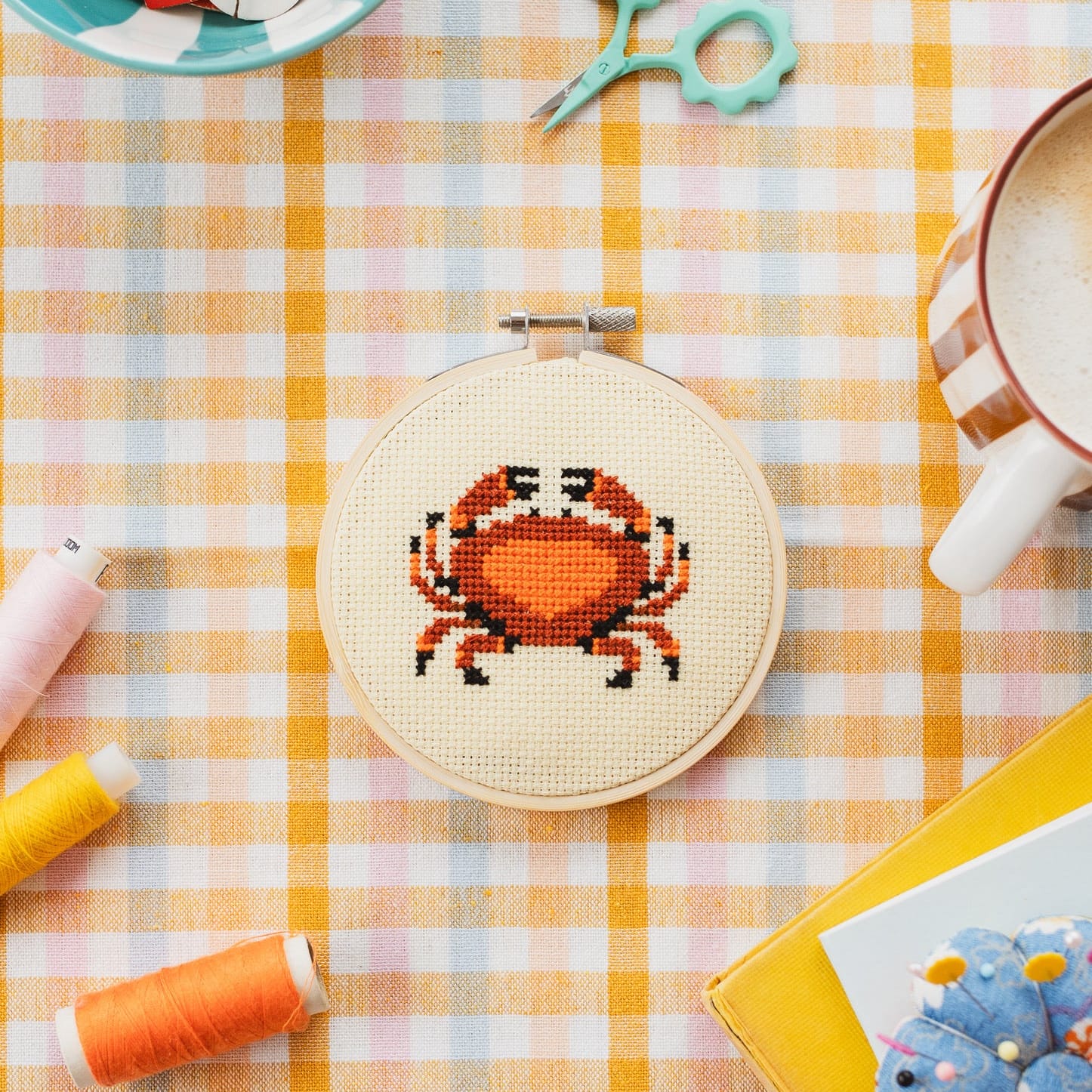 Cotton Clara Crab Beginner Cross Stitch Kit