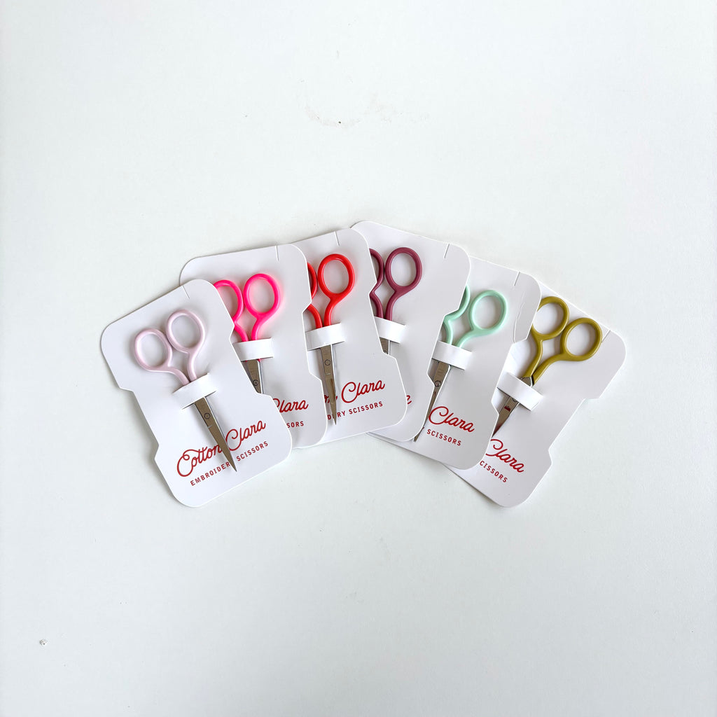 Cotton Clara Craft Supplies Colourful Embroidery Scissors - Various Colours