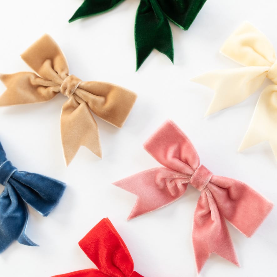 Cotton Clara Craft Supplies Velvet Bows (Pack of 6)