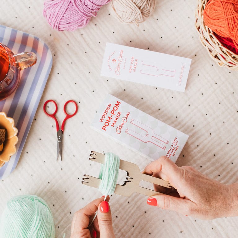 Cotton Clara Craft Supplies Wooden Pom Pom Maker