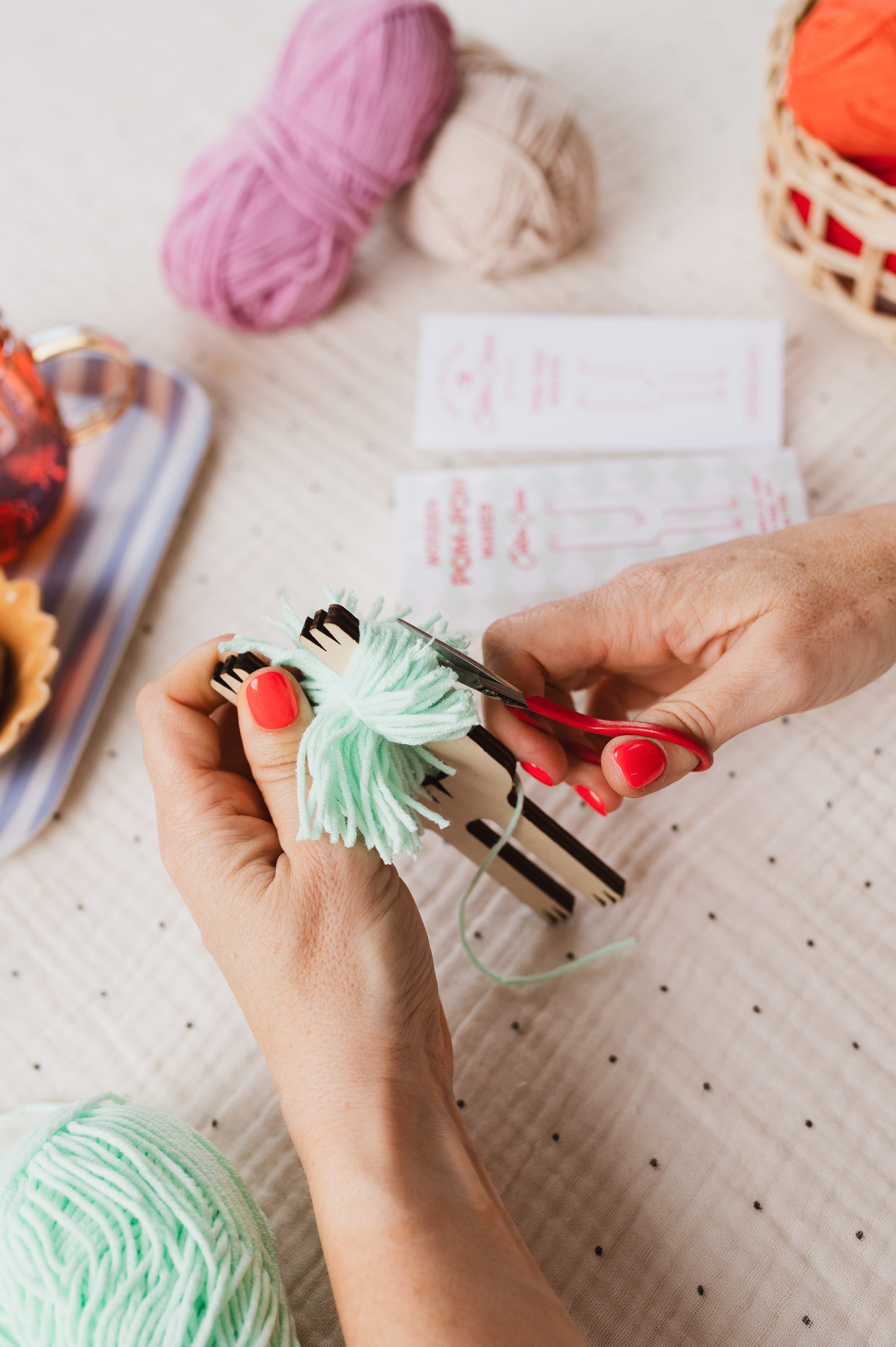 Cotton Clara Craft Supplies Wooden Pom Pom Maker