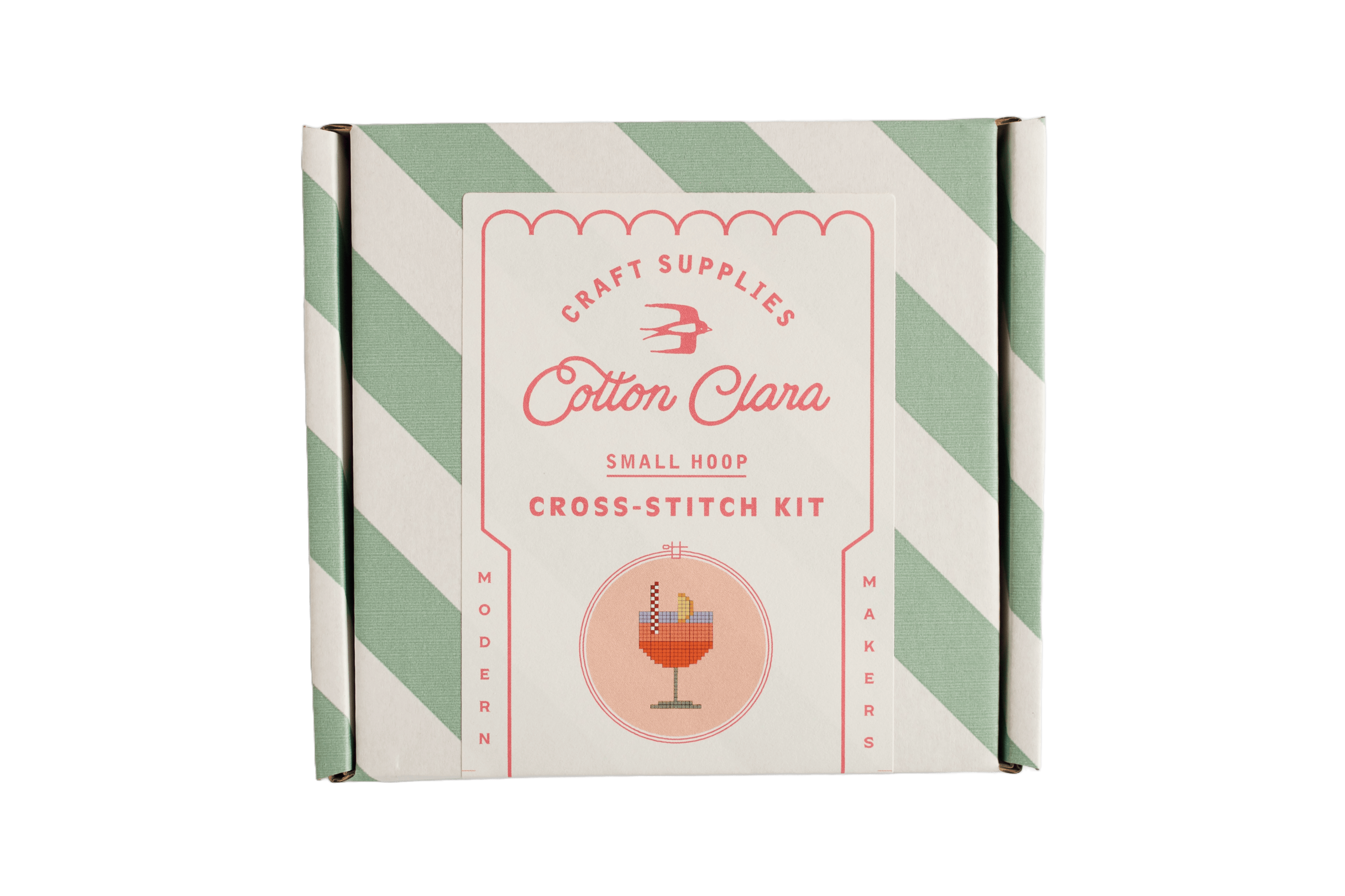 Cotton Clara Cross Stitch Kit Aperol Cocktail Cross Stitch Kit