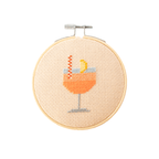Cotton Clara Cross Stitch Kit Aperol Cocktail Cross Stitch Kit