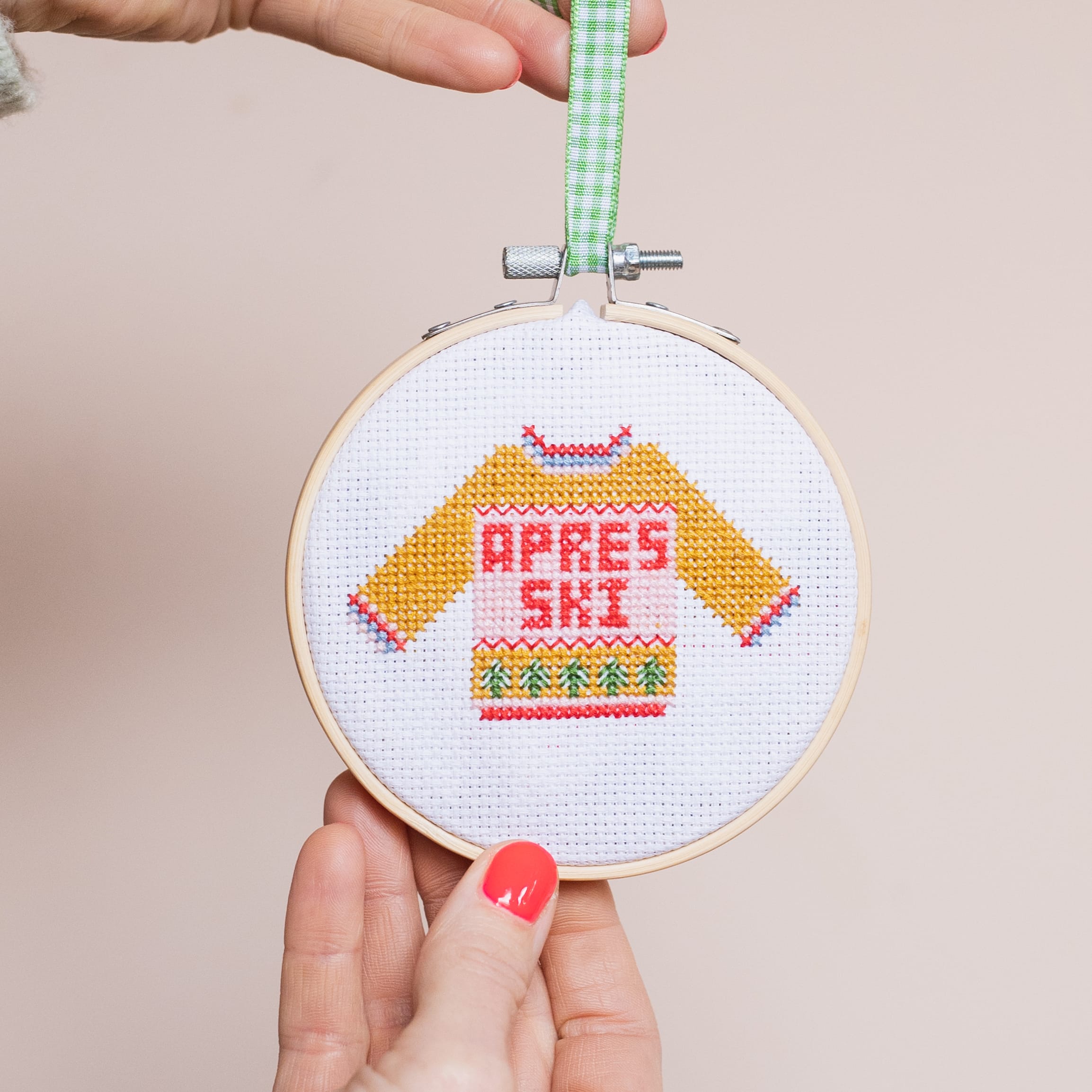 Cotton Clara Cross Stitch Kit Apres Ski Christmas Jumper Cross Stitch Kit