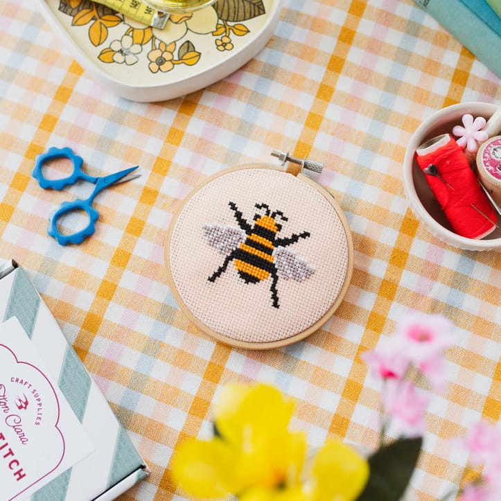 Cotton Clara Cross Stitch Kit Bee Cross Stitch Kit