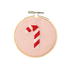 Cotton Clara Cross Stitch Kit Candy Cane Cross Stitch Kit