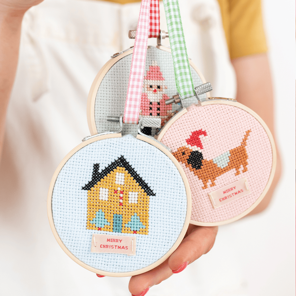 Cotton Clara Cross Stitch Kit Christmas House Cross Stitch Kit