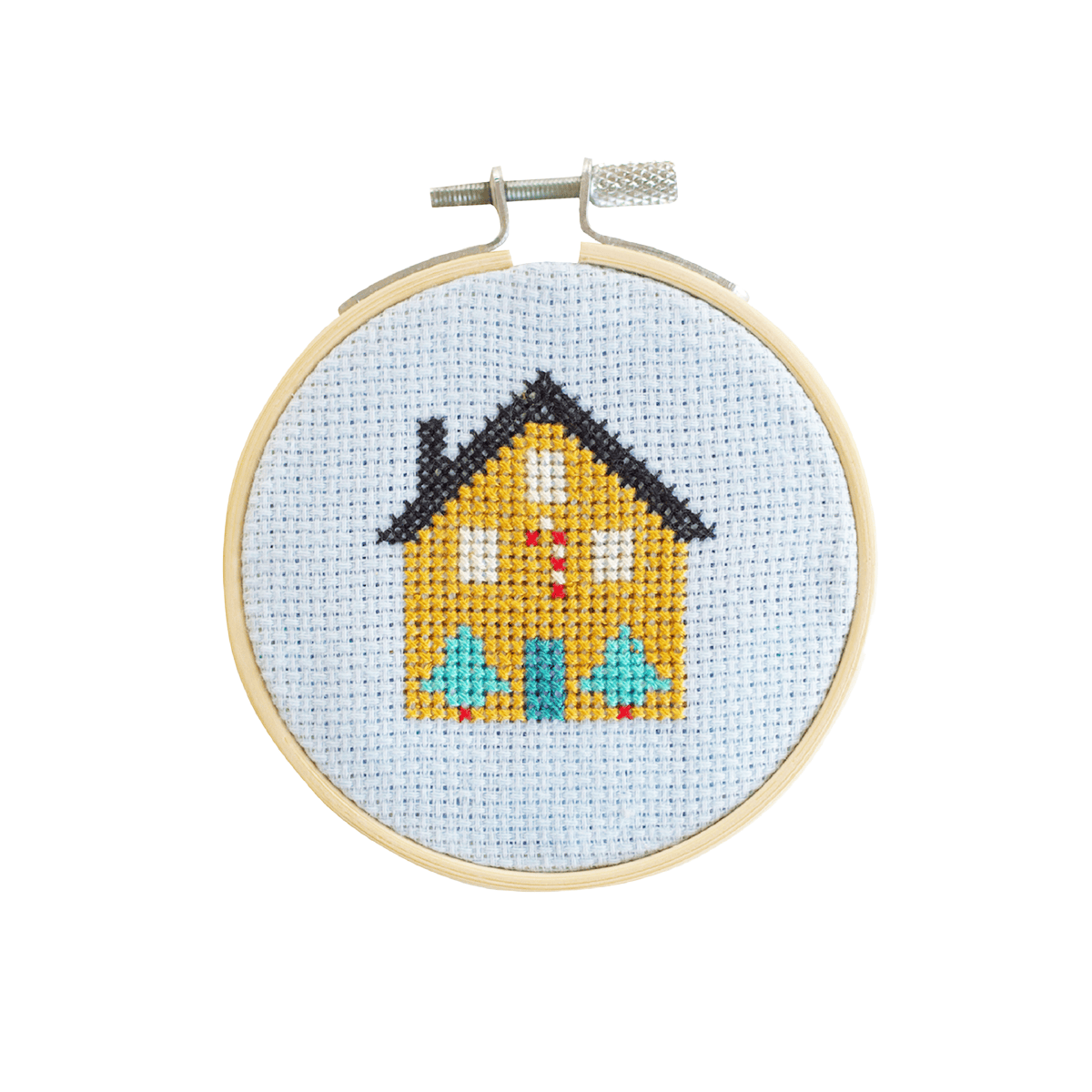 Cotton Clara Cross Stitch Kit Christmas House Cross Stitch Kit