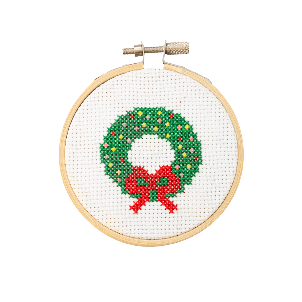 Cotton Clara Cross Stitch Kit Christmas Wreath Cross Stitch Kit