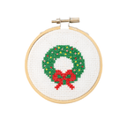 Cotton Clara Cross Stitch Kit Christmas Wreath Cross Stitch Kit