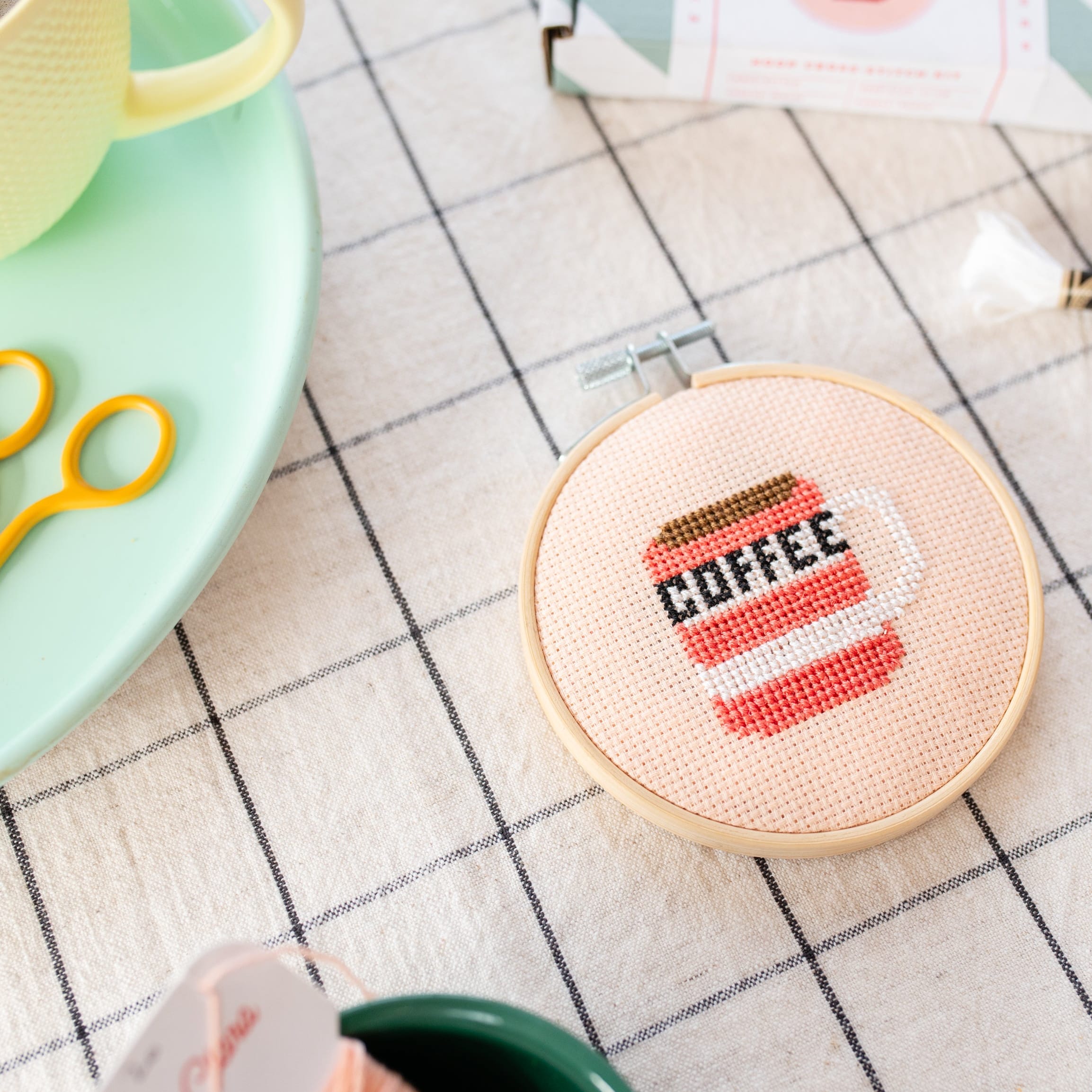 Cotton Clara Cross Stitch Kit Coffee Cross Stitch Kit
