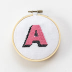 Cotton Clara Cross Stitch Kit Drop Shadow Alphabet Cross Stitch Kit
