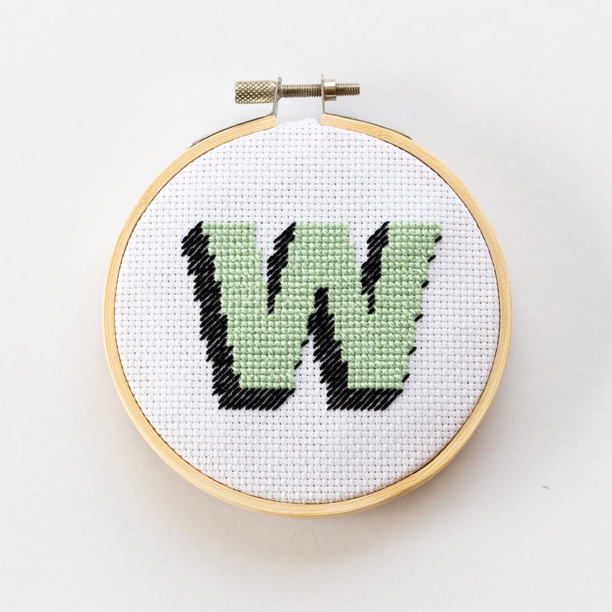 Cotton Clara Cross Stitch Kit Drop Shadow Alphabet Cross Stitch Kit