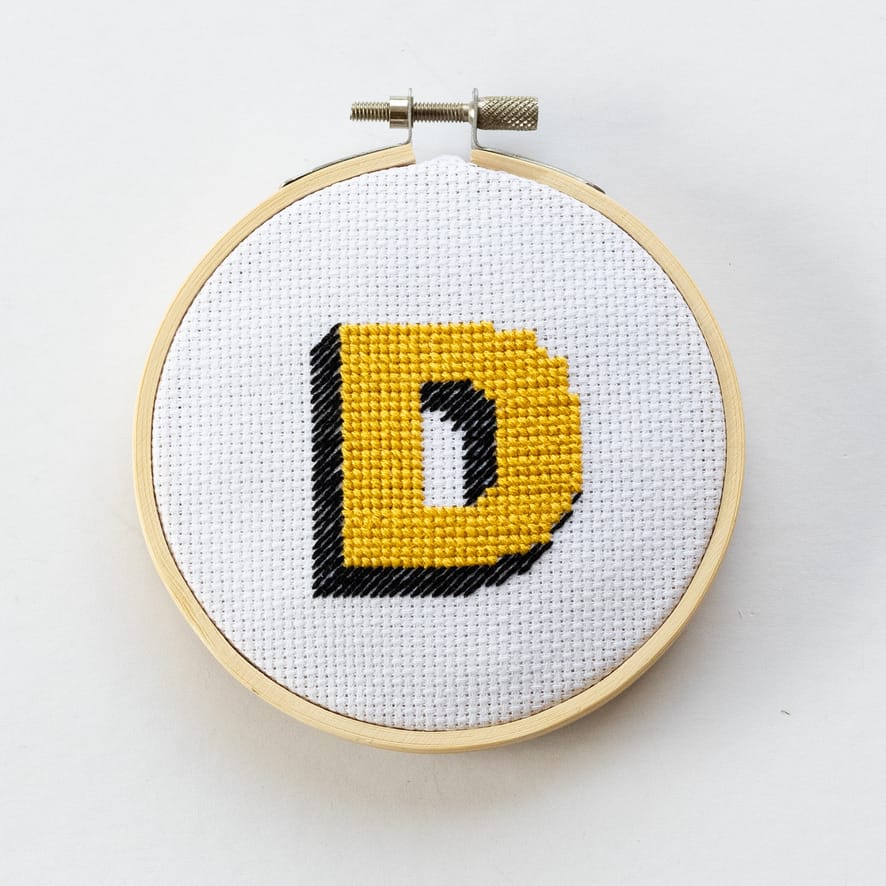 Cotton Clara Cross Stitch Kit Drop Shadow Alphabet Cross Stitch Kit
