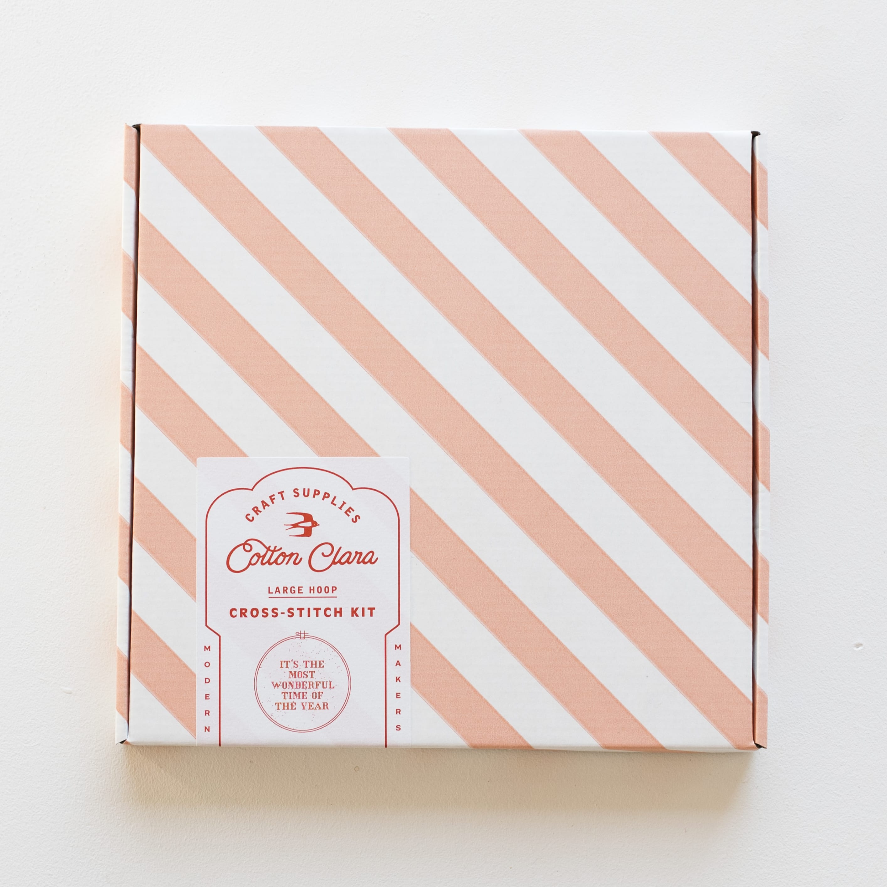 Cotton Clara Cross Stitch Kit It's the Most Wonderful Time Cross Stitch Kit