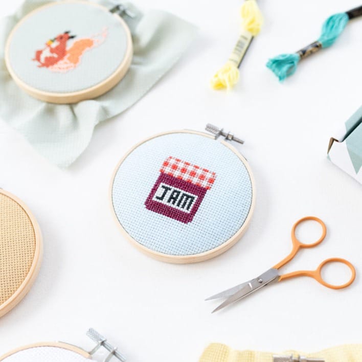 Cotton Clara Cross Stitch Kit Jam Cross Stitch Kit