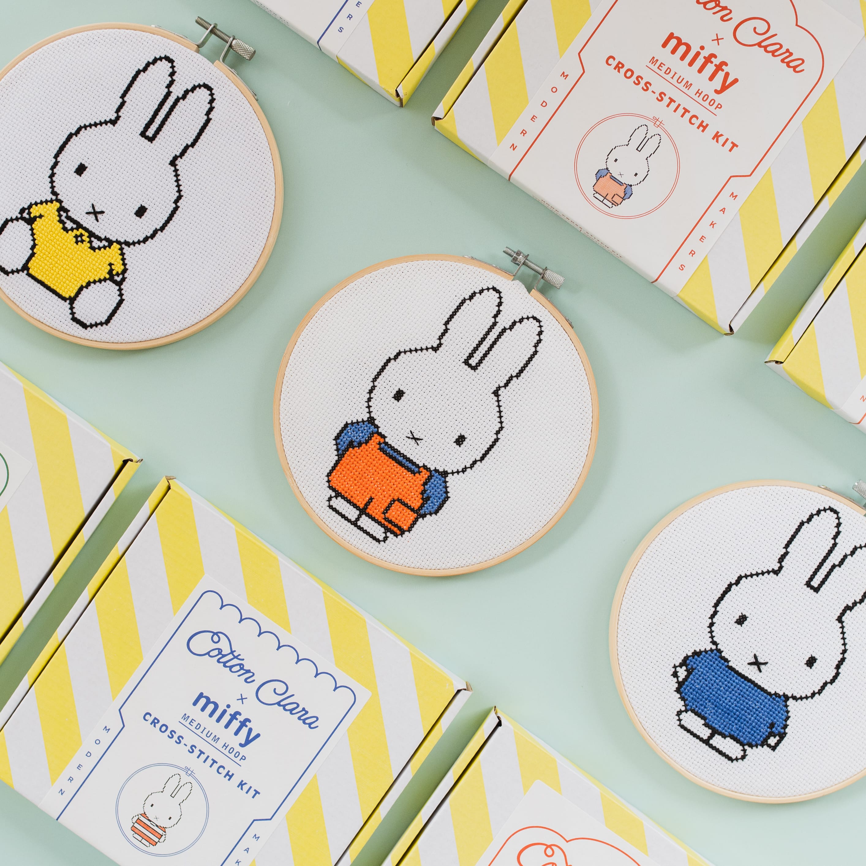 Cotton Clara Cross Stitch Kit Miffy Dungaree Cross Stitch Kit
