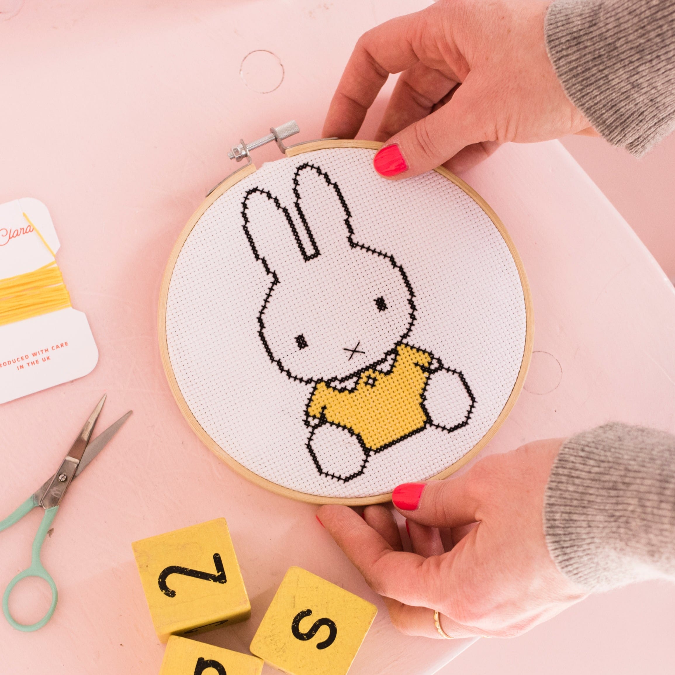 Cotton Clara Cross Stitch Kit Miffy Yellow Cross Stitch Kit
