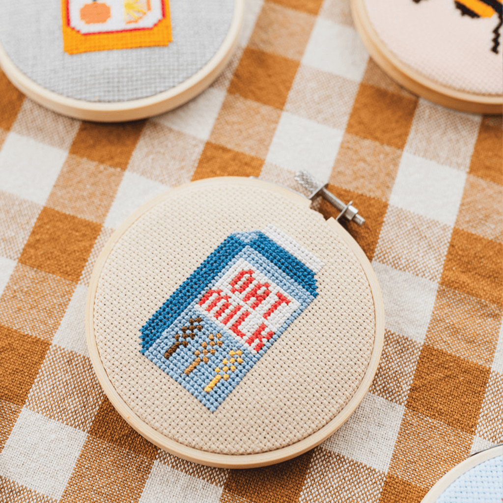 Cotton Clara Cross Stitch Kit Oat Milk Cross Stitch Kit