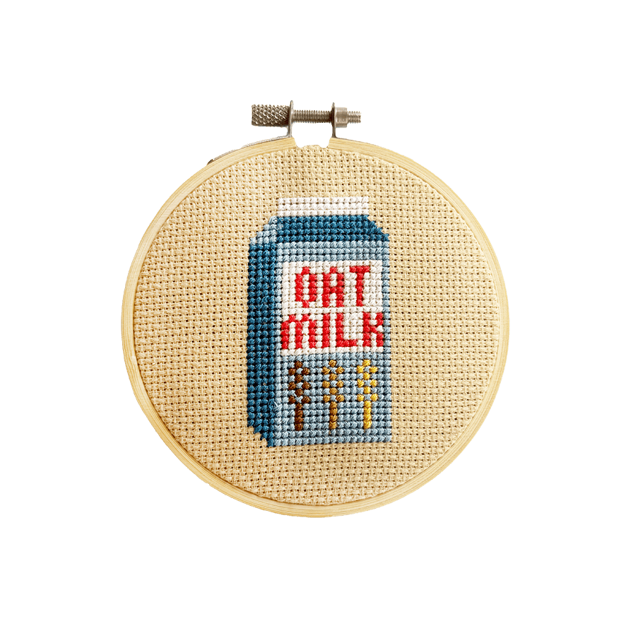 Cotton Clara Cross Stitch Kit Oat Milk Cross Stitch Kit