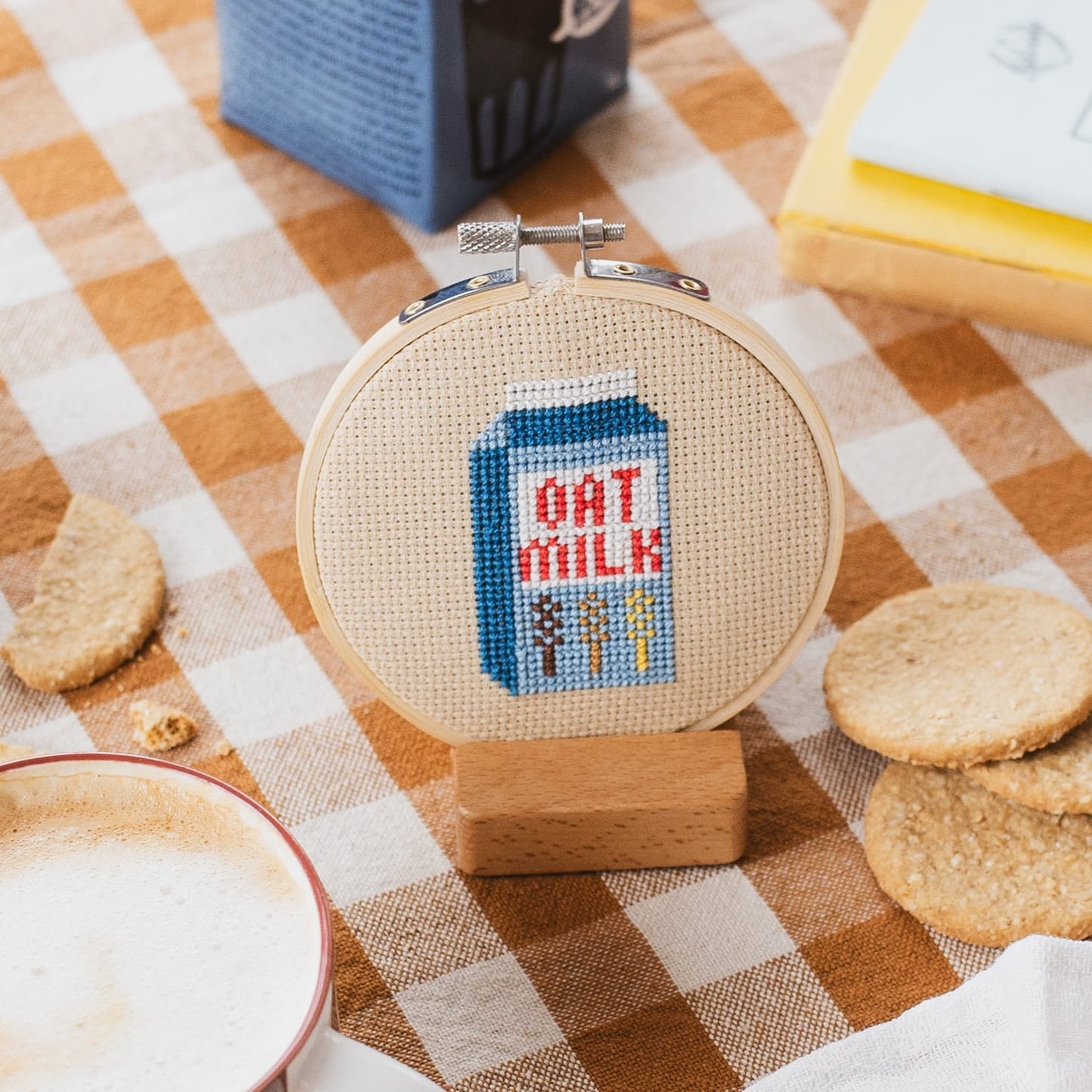 Cotton Clara Cross Stitch Kit Oat Milk Cross Stitch Kit