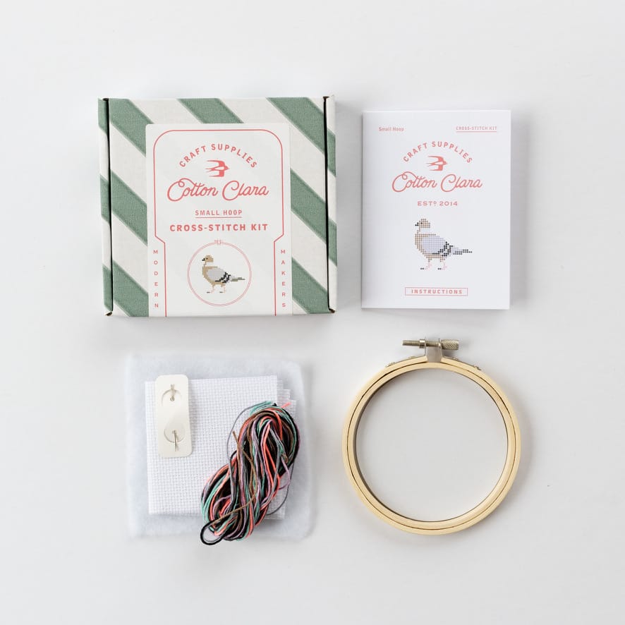 Cotton Clara Cross Stitch Kit Pigeon Cross Stitch Kit
