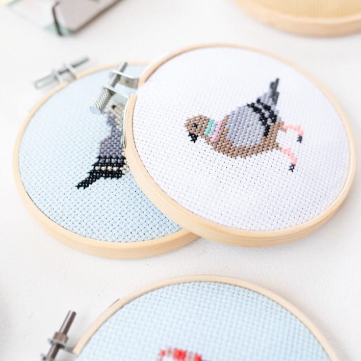 Cotton Clara Cross Stitch Kit Pigeon Cross Stitch Kit