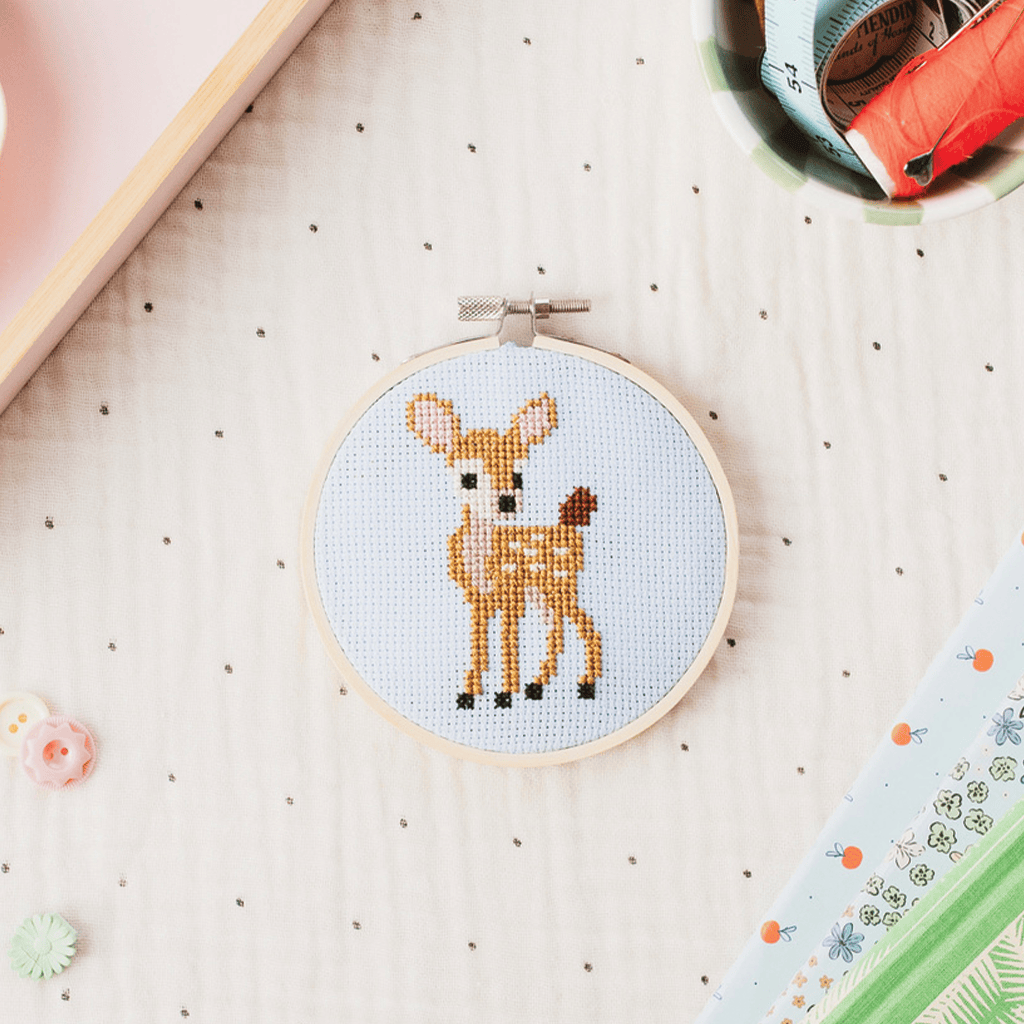 Cotton Clara Deer Cross Stitch PDF Pattern – Instant Download