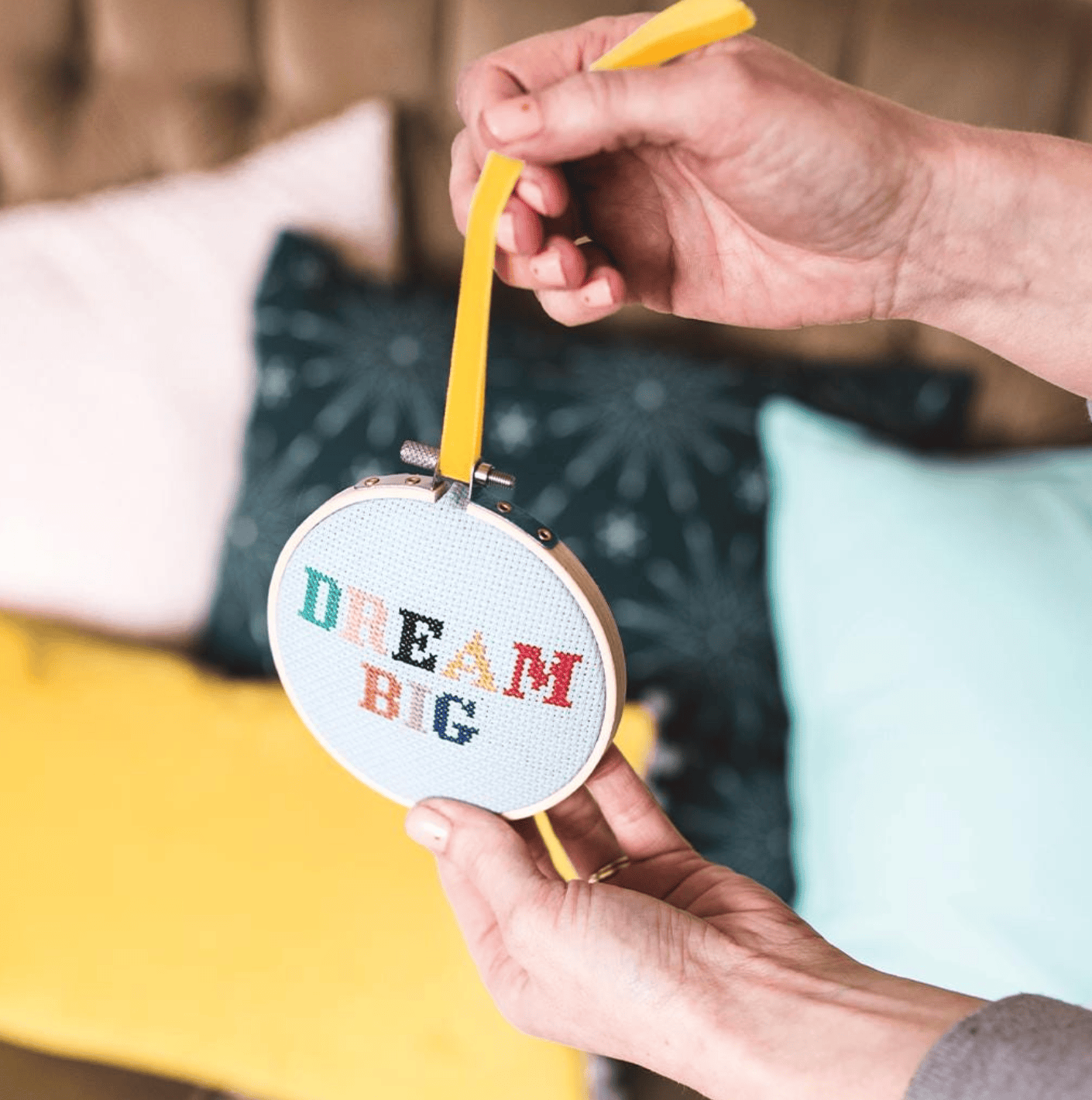 Cotton Clara Dream Big - Positive Motto Cross Stitch Pattern PDF - Instant Download