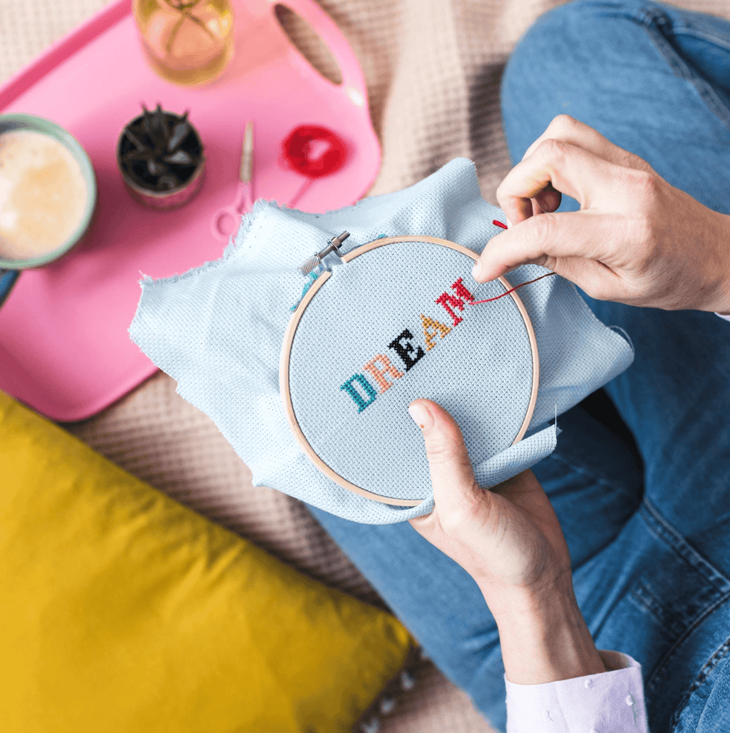 Cotton Clara Dream Big - Positive Motto Cross Stitch Pattern PDF - Instant Download