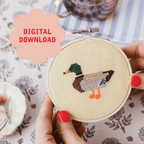 Cotton Clara Duck Cross Stitch PDF Pattern – Instant Download