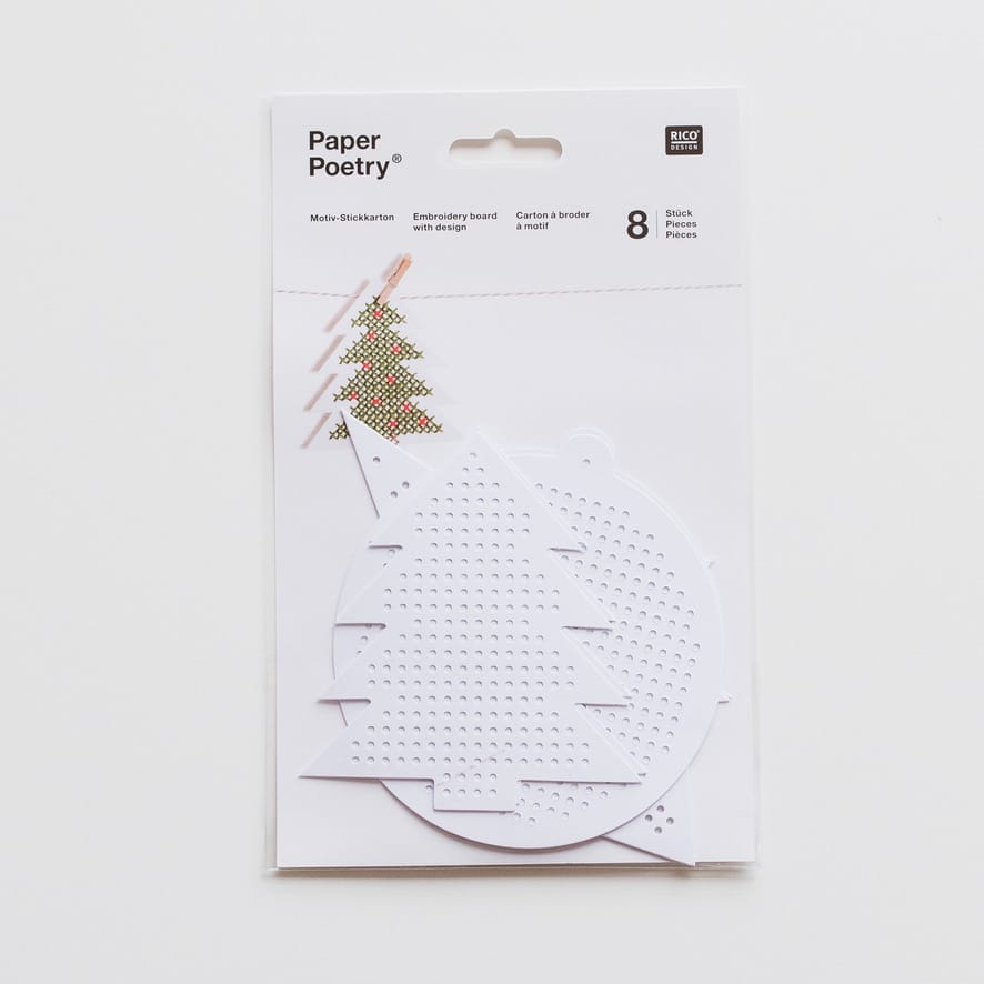 Cotton Clara Embroidery Cards - Christmas