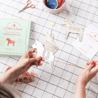 Cotton Clara Embroidery Kits Dala Horses Embroidery Board Kit