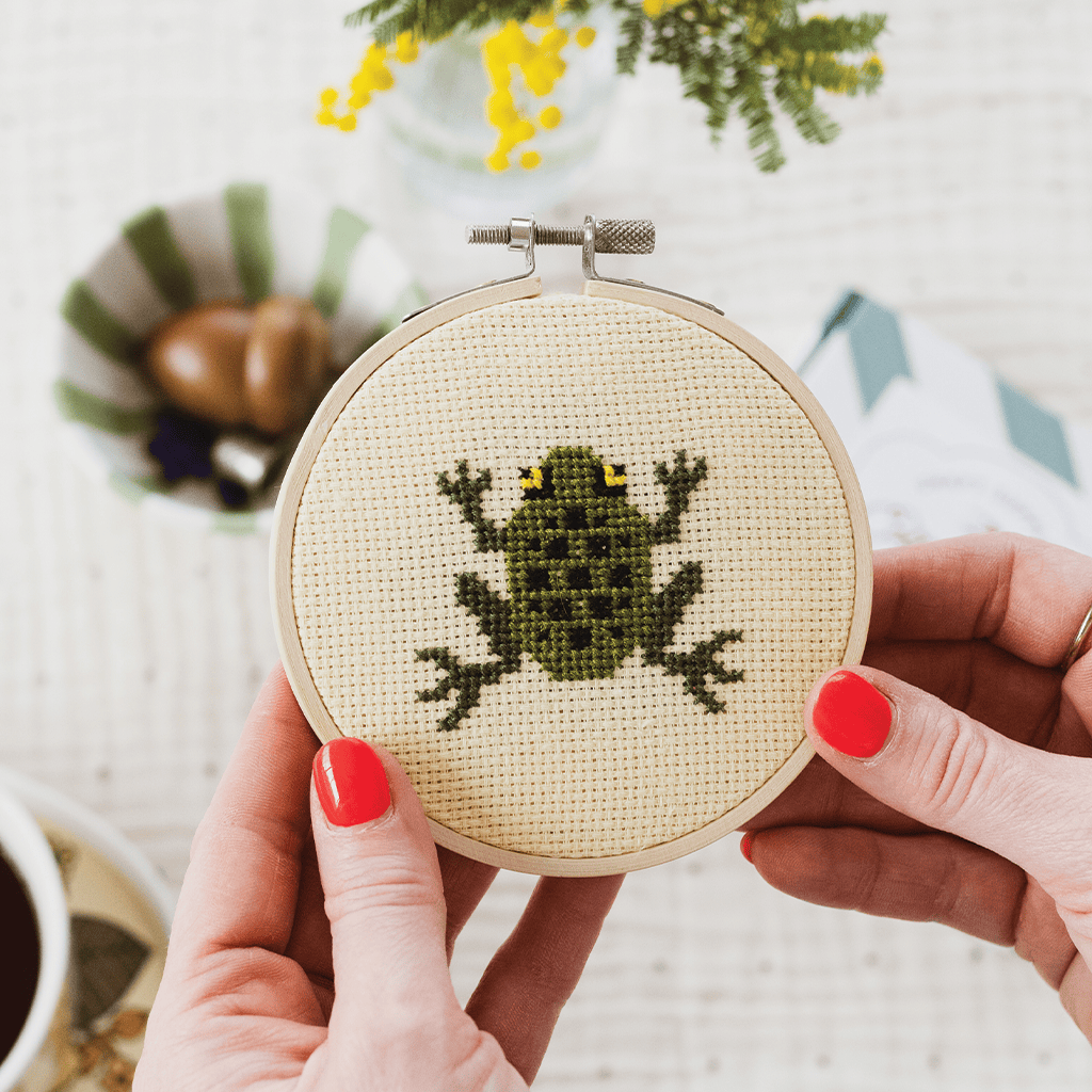 Cotton Clara Frog Cross Stitch Kit
