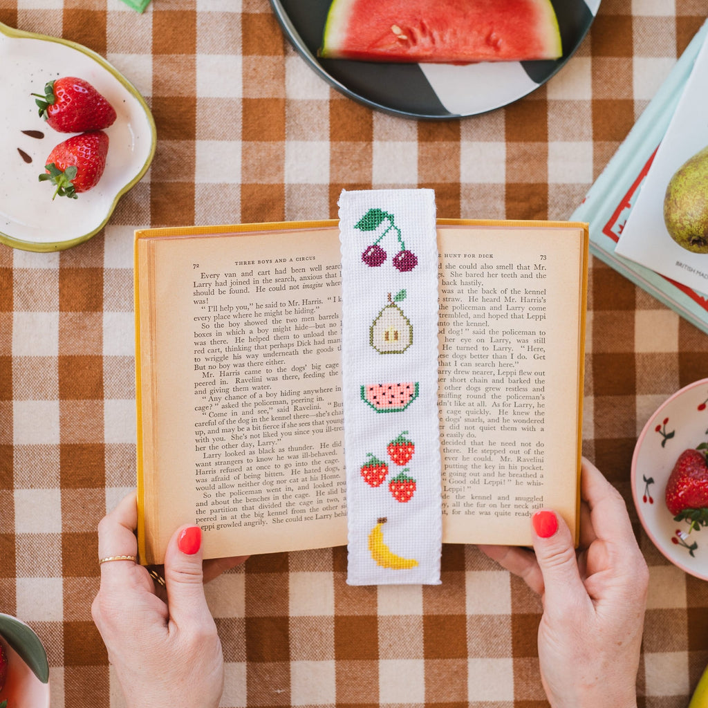 Cotton Clara Fruity Bookmark Cross Stitch Kit