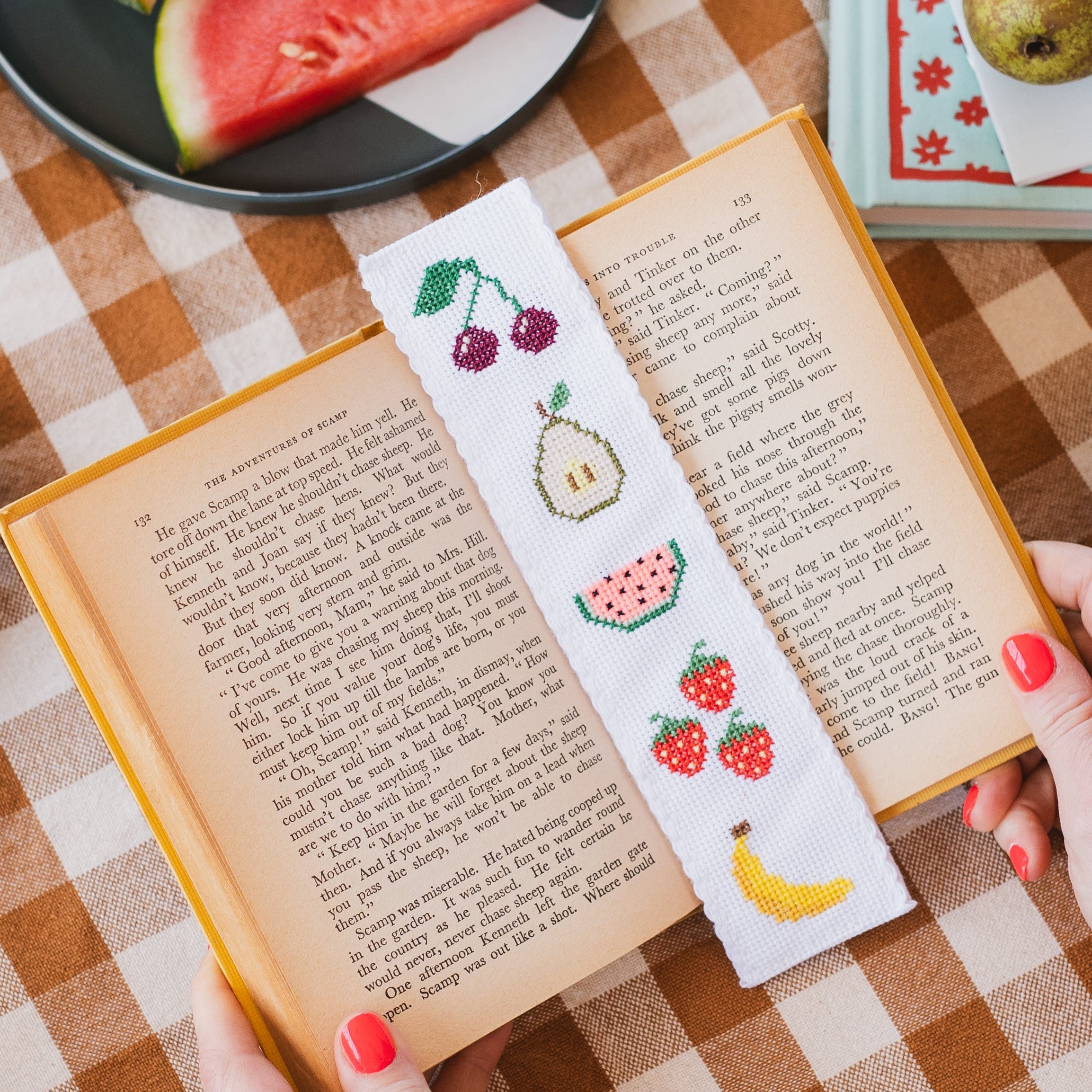 Cotton Clara Fruity Bookmark Cross Stitch Kit