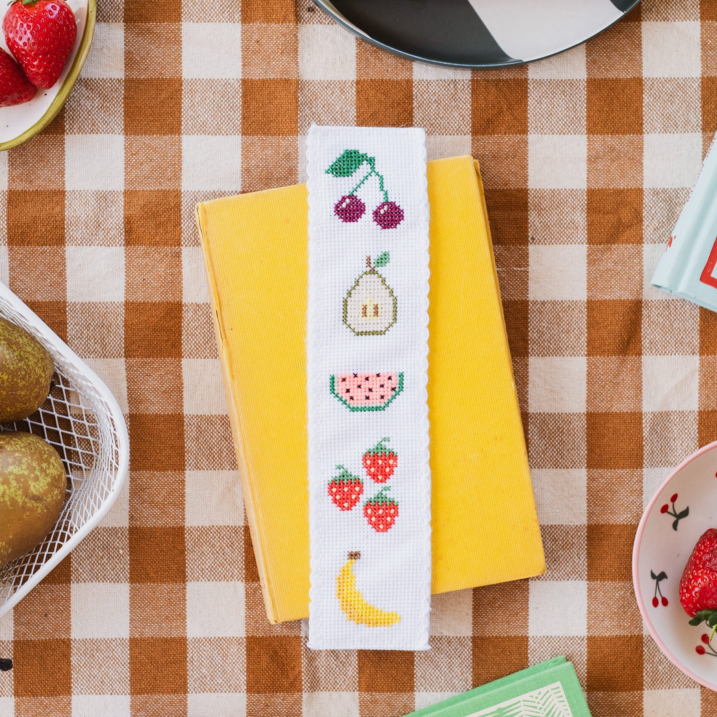 Cotton Clara Fruity Bookmark Cross Stitch Kit