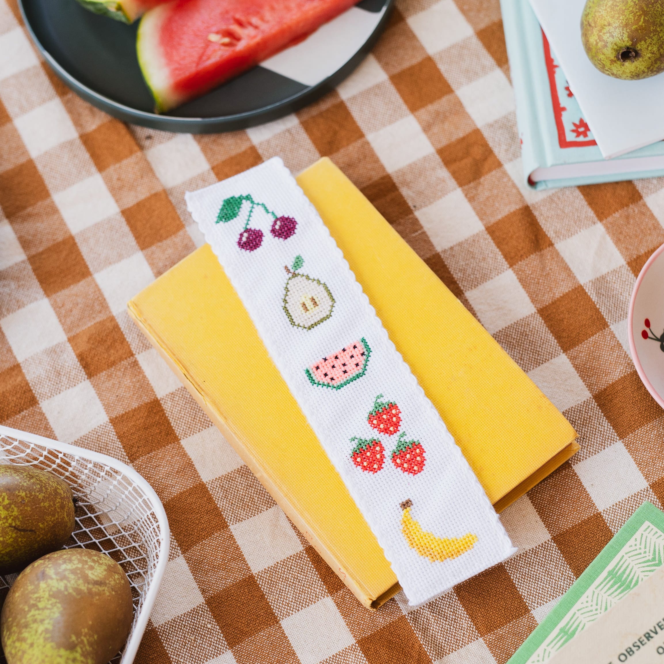 Cotton Clara Fruity Bookmark Cross Stitch Kit