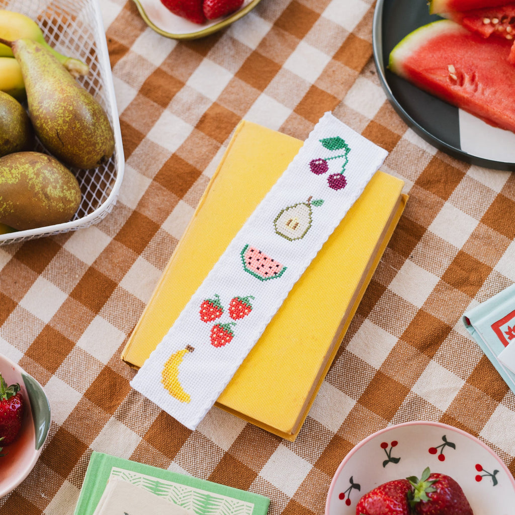 Cotton Clara Fruity Bookmark Cross Stitch Kit