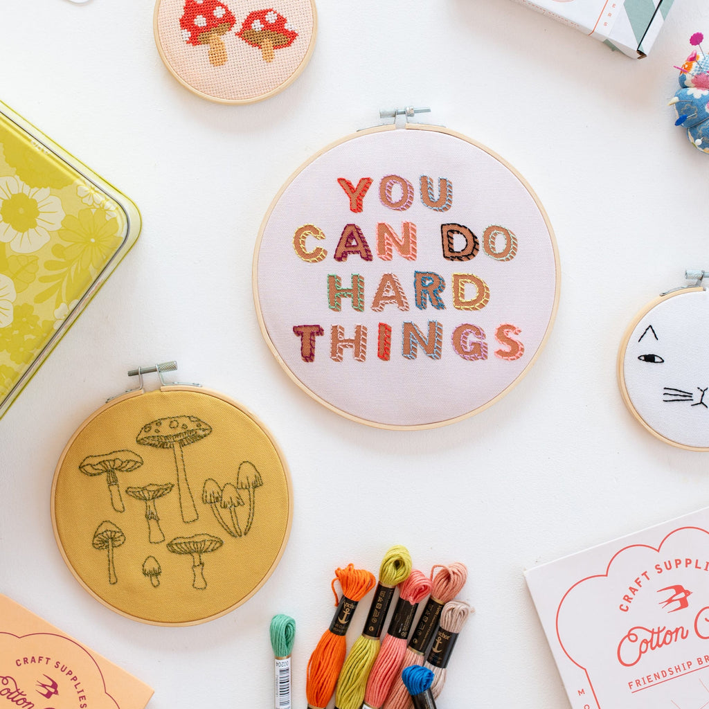 Cotton Clara Fungi Embroidery Hoop Kit