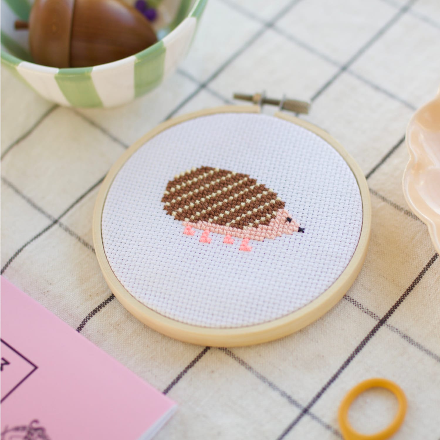 Cotton Clara Hedgehog Cross Stitch Kit