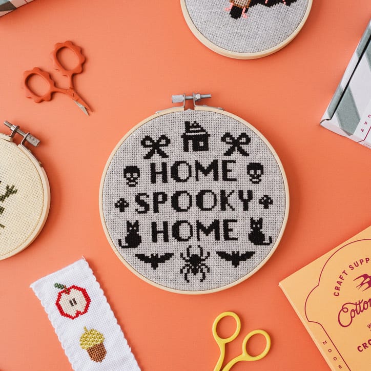 Cotton Clara Home Spooky Home Cross Stitch Kit