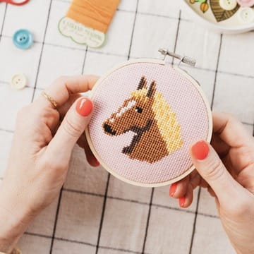 Cotton Clara Horse Beginner Cross Stitch Kit