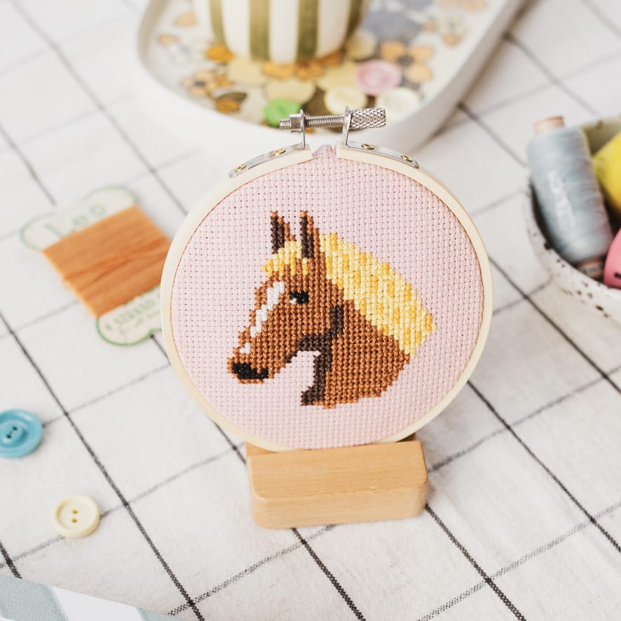 Cotton Clara Horse Beginner Cross Stitch Kit