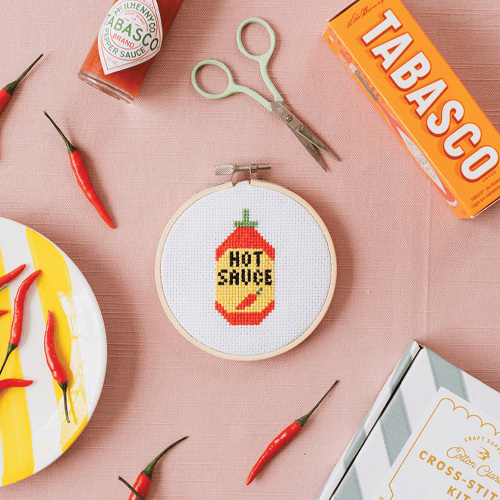 Cotton Clara Hot Sauce Cross Stitch Kit