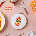 Cotton Clara Hot Sauce Cross Stitch PDF Pattern – Instant Download