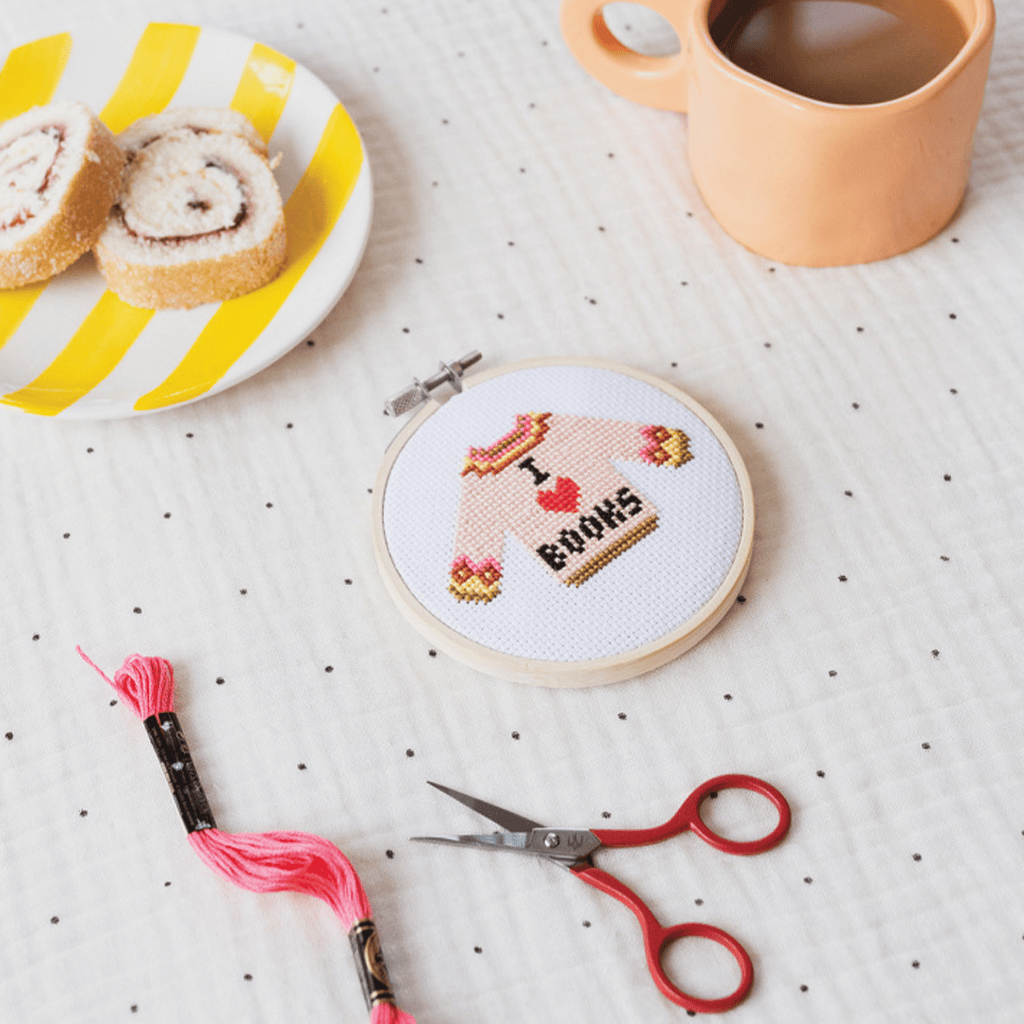 Cotton Clara I Love Books Cross Stitch Kit