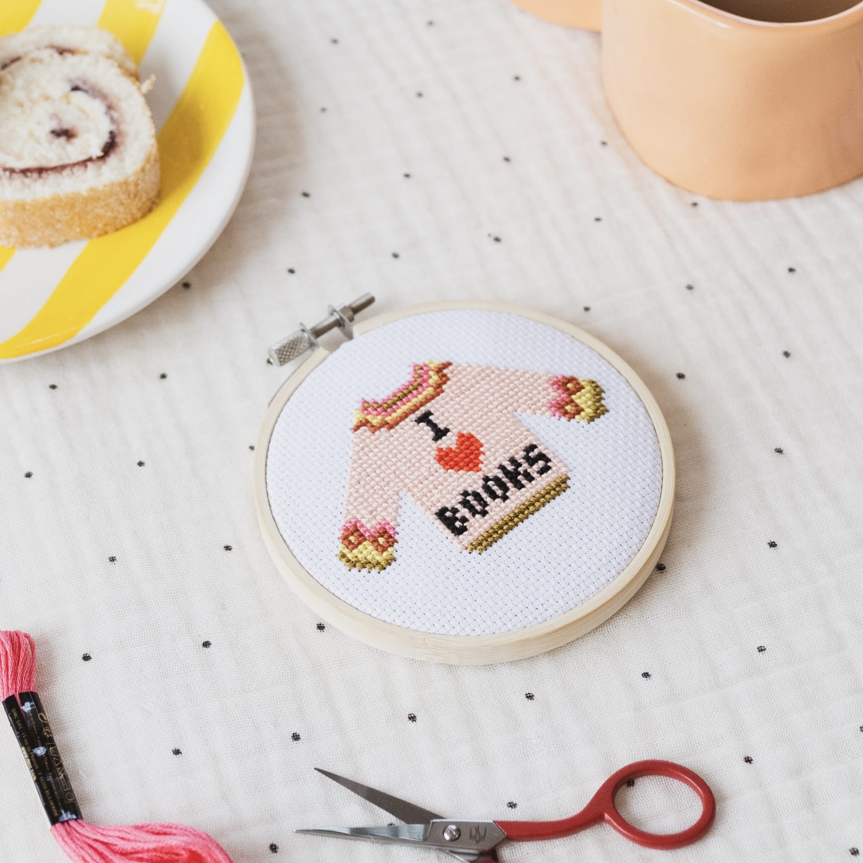 Cotton Clara I Love Books Cross Stitch Kit