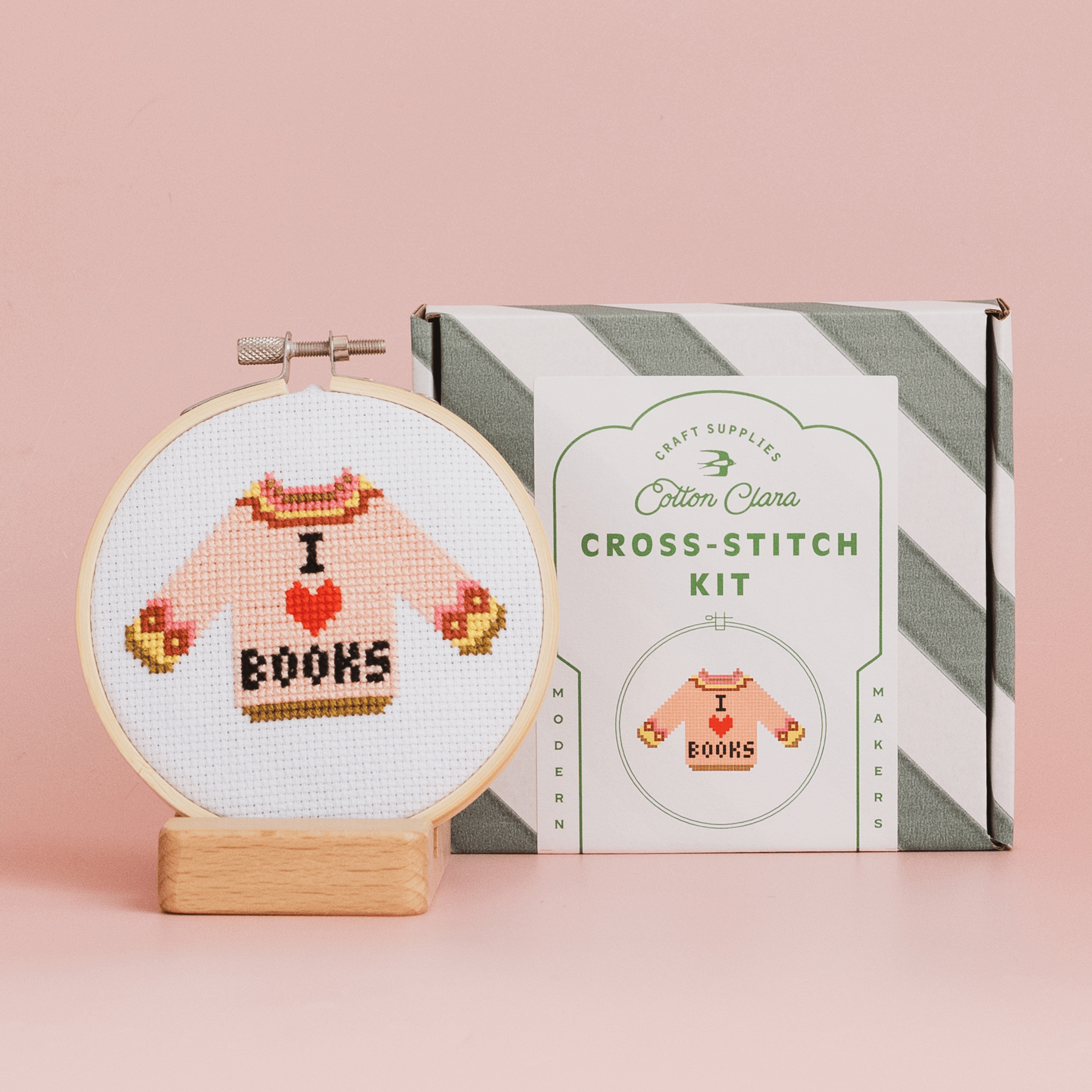 Cotton Clara I Love Books Cross Stitch PDF Pattern – Instant Download