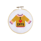 Cotton Clara I Love Cats Cross Stitch Kit